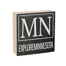 State Wooden Plock Minnesota 6x6"