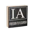 State Wooden Plock Iowa 6x6"