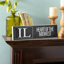 State Wooden Mantle Sign Illinois 18x5"