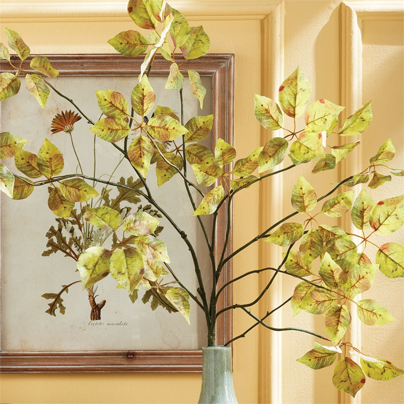 Napa Floral Collection-Variegated Leaf Branch 43 inches