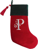 Classic red and green velvet Christmas stocking, finished with a decorative tassel. A perfect festive touch for those who prefer a simple, elegant design.