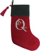 Classic red and green velvet Christmas stocking, finished with a decorative tassel. A perfect festive touch for those who prefer a simple, elegant design.