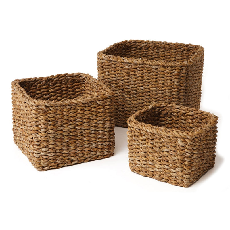 Seagrass Mini Square Baskets , Set of 3