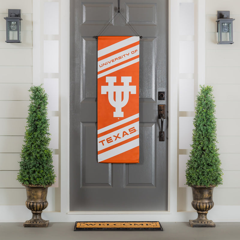 Evergreen Flag,University of Texas, Dowel Banner,15x0.25x46 Inches