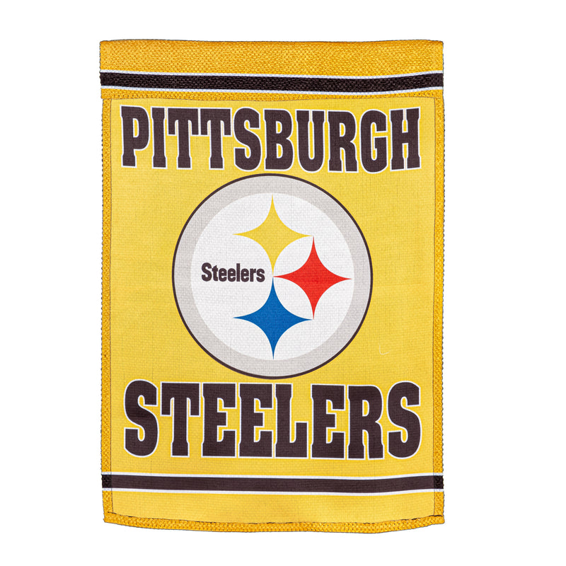 Evergreen Flag,Embossed Suede Flag, House Size, Pittsburgh Steelers,28x0.2x44 Inches