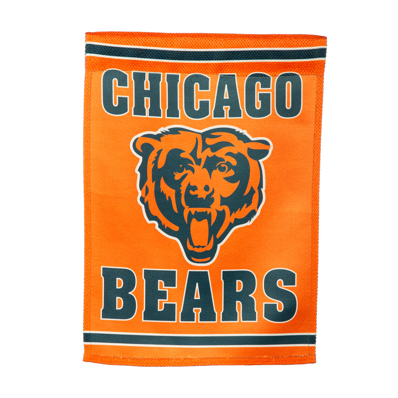 Evergreen Flag,Embossed Suede Flag, GDN Size, Chicago Bears,12.5x0.2x18 Inches