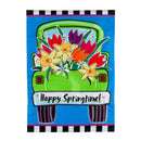 Springtime Truck Garden Applique Flag,169448