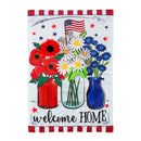 Patriotic Floral Applique Garden Flag,169810
