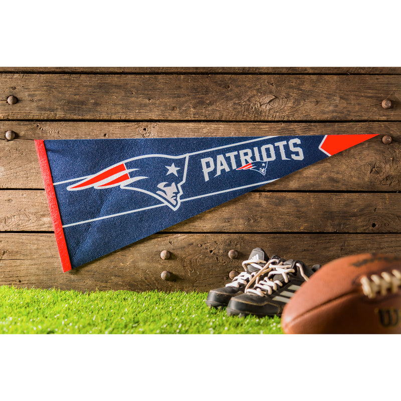 Evergreen Flag,New England Patriots, Pennant Flag,12.5x30x0.1 Inches