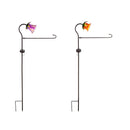Solar Light Glass Flower Flag Stand, 2 Assorted,20189