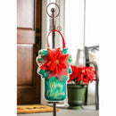 Poinsettia Mason Jar Door Decor,2dhb1471