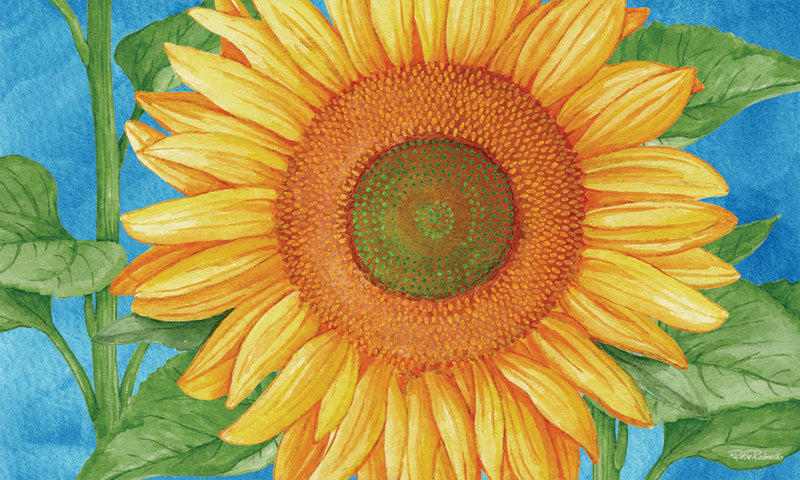 Evergreen Floormat,Welcome Sunflower Washable Indoor/Outdoor Mat,30x0.12x18 Inches