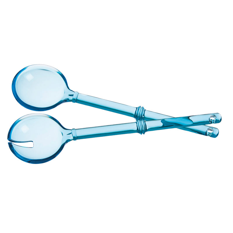 Cypress Acrylic Spoon Servers, Set of 2, Blue, 12.8'' x 3.4'' x 1.1'' inches