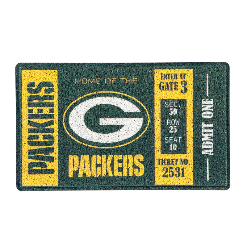 Evergreen Floormat,Turf Mat, Green Bay Packers,30x0.47x18 Inches