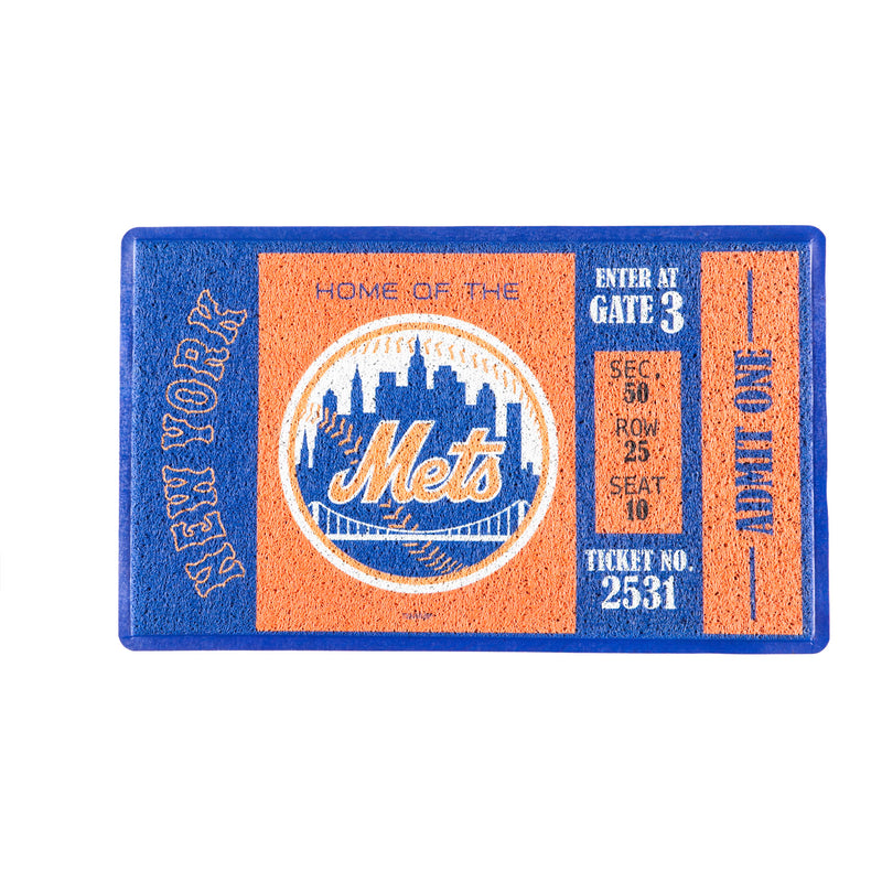 Evergreen Floormat,Turf Mat, New York Mets,30x0.47x18 Inches