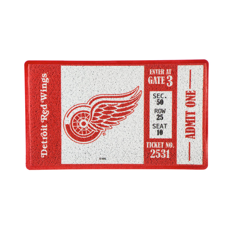 Evergreen Floormat,Turf Mat, Detroit Red Wings,30x0.47x18 Inches