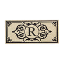 Cambridge Monogram Burlap Sassafras Switch Mat, Letter R