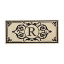 Cambridge Monogram Burlap Sassafras Switch Mat, Letter R