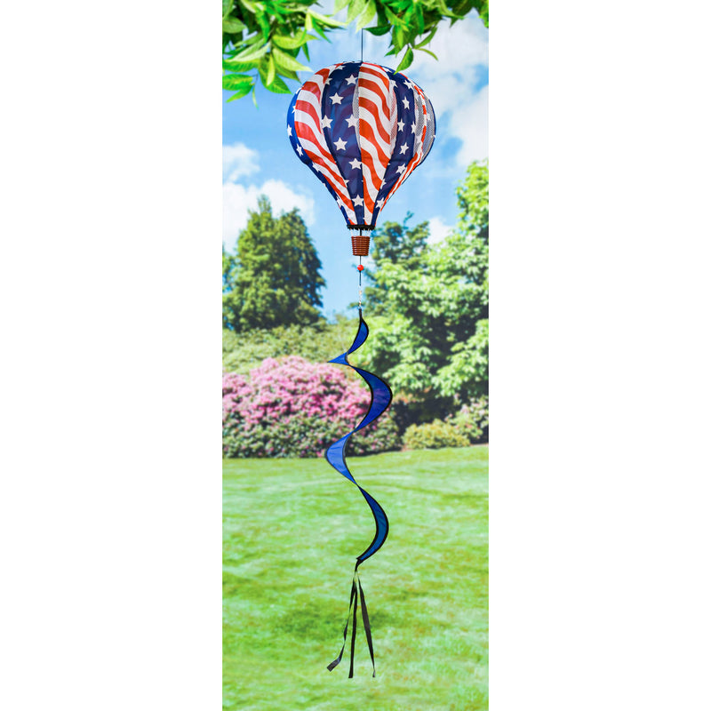 Evergreen Ballon Spinner,Stars & Stripes Balloon Spinner,15x15x55 Inches