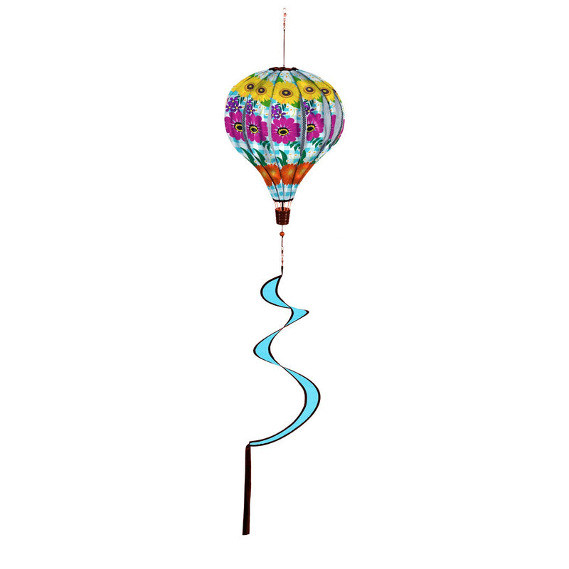 Evergreen Ballon Spinner,Plaid Floral Balloon Spinner,15x55x15 Inches