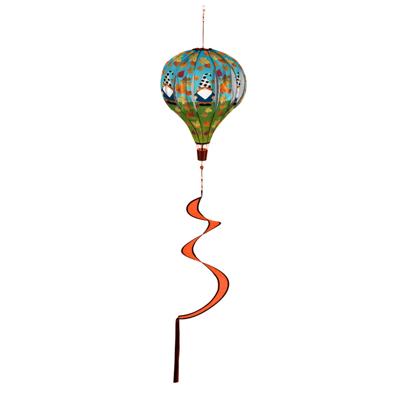 Evergreen Ballon Spinner,Fall Plaid Gnome Balloon Spinner,15x55x15 Inches