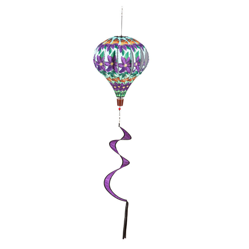 Evergreen Ballon Spinner,Home Clematis Burlap Balloon Spinner,15x15x55 Inches