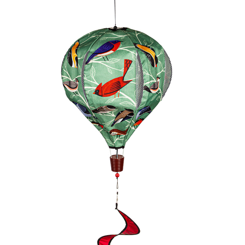 Evergreen Ballon Spinner,Flock Together Burlap Balloon Spinner,15x15x55 Inches