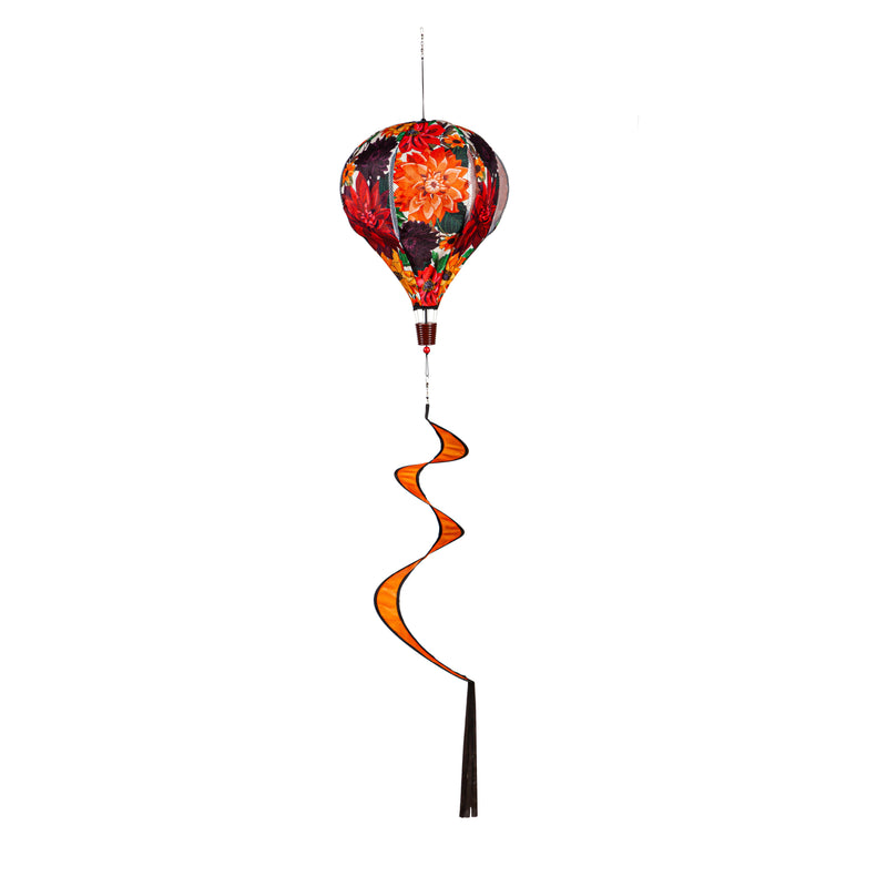 Evergreen Ballon Spinner,Fall Floral Home Sweet Home Burlap Balloon Spinner,15x15x55 Inches