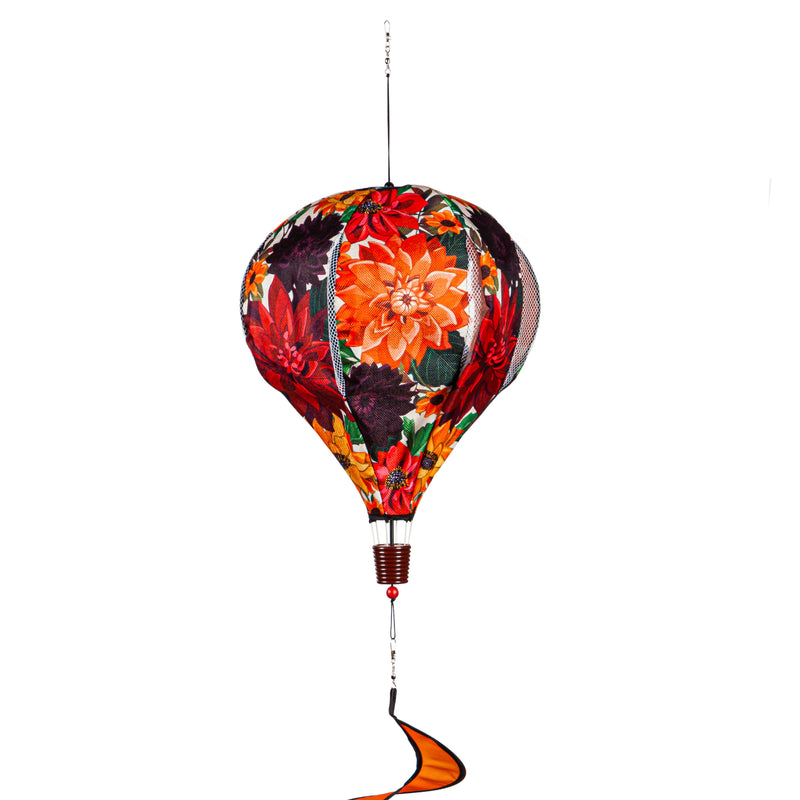 Evergreen Ballon Spinner,Fall Floral Home Sweet Home Burlap Balloon Spinner,15x15x55 Inches