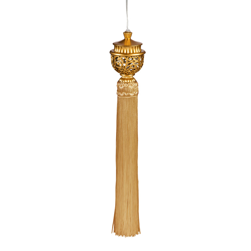 Evergreen Deck & Patio Decor,Lighted Tassel, Gold,3x45.5x3 Inches