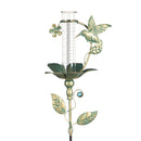 36"H Rain Gauge Garden Stake, Verdigris Butterfly and Hummingbird, 2 Asst,47m3811