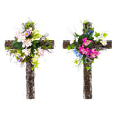 Spring Floral Wall Cross, 2 ASST,4fl045