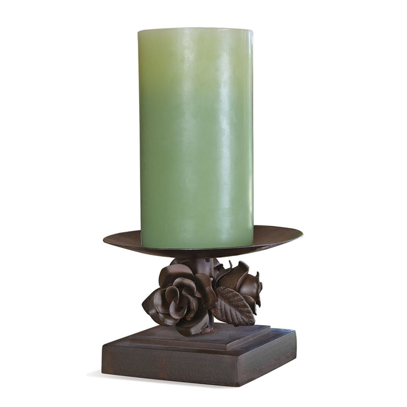 BS VIN ROSE PEDESTAL CANDLE HOLDER, 7.75x7.75x5 Inches