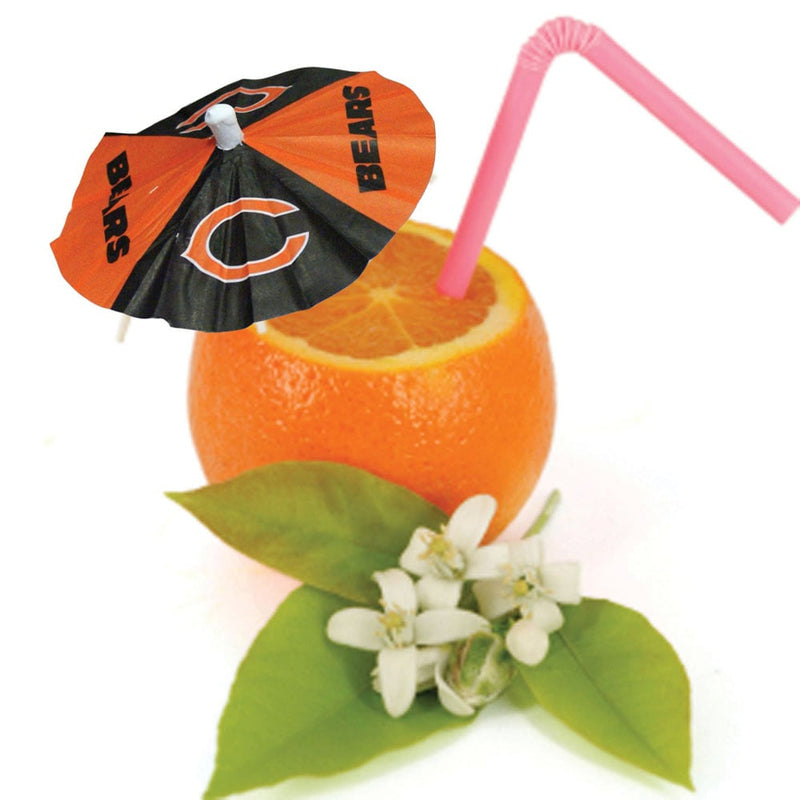 S/24 3" Paper Drink Umbrellas - Chicago Bears,0087814