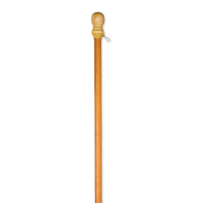 Evergreen Flag Hardware,Wood House Flag Pole with Ring,56x1.7x1.7 Inches