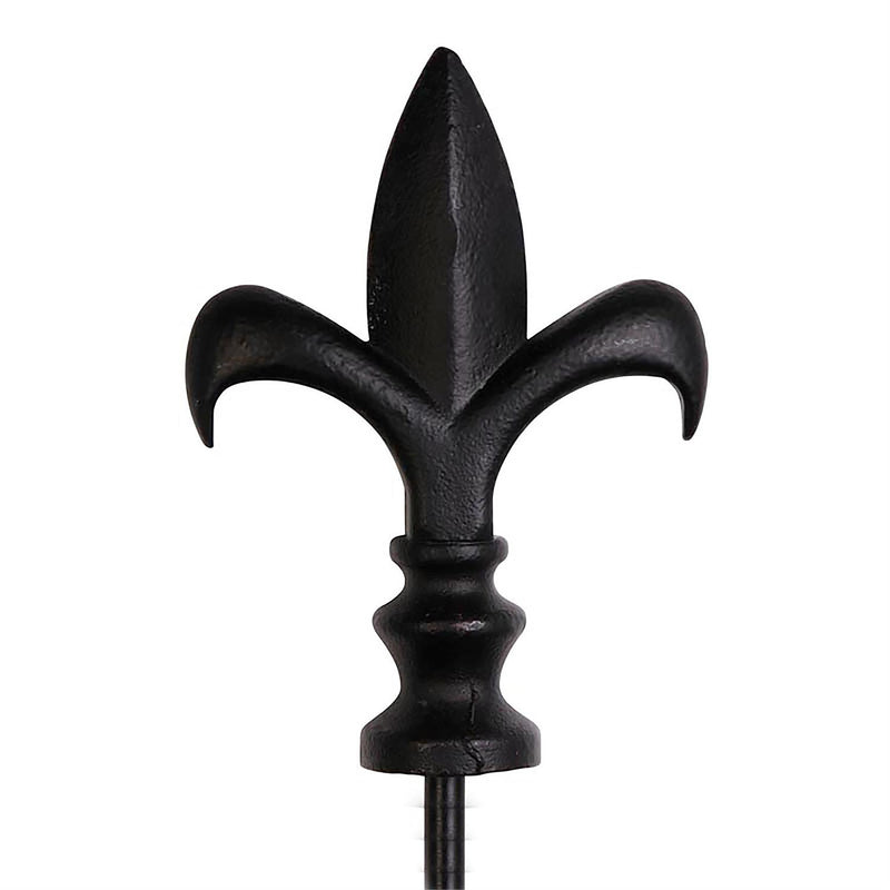 Garden Stand, Fleur de Lis, Black