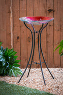 Metal Bird Bath Stand, Hourglass Shape,01119