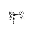 Table Top Bird Bath Stand, Scroll,01120