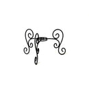 Table Top Bird Bath Stand, Scroll