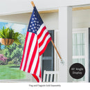 2-Position Cast Iron House Flag Bracket, White White