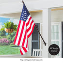 2-Position Cast Iron House Flag Bracket, Bronze Bronze