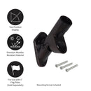 Bracket, Black, 2 Position, Cast Iron