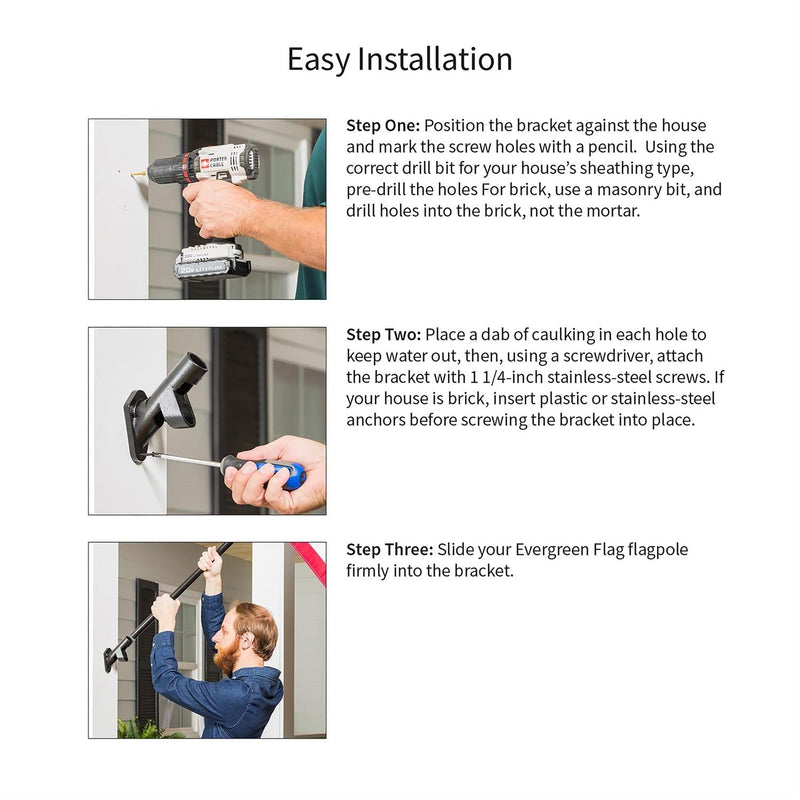 Bracket, Black, 2 Position, Cast Iron