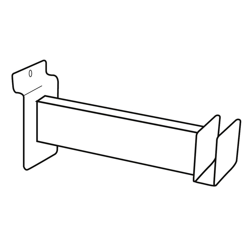 5" Hangrail Brackets for Slatwall, White, Set of 2