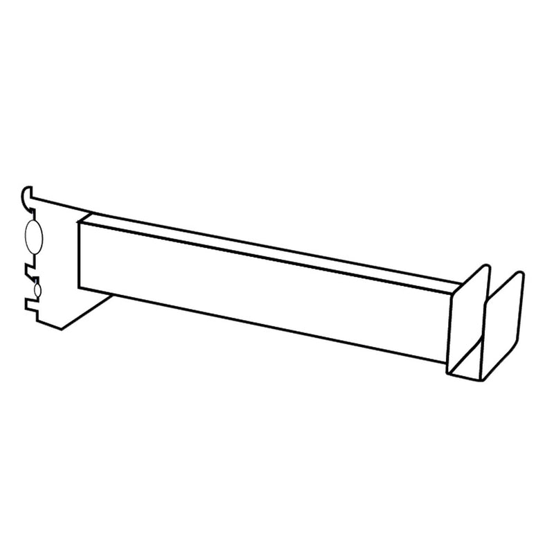 8" Hangrail Brackets for 0.5" Slot Standard, White, Set of 2