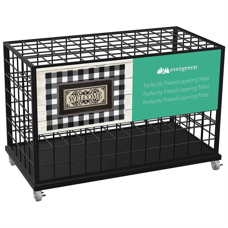 Rolling Grid Display for Layering Mats