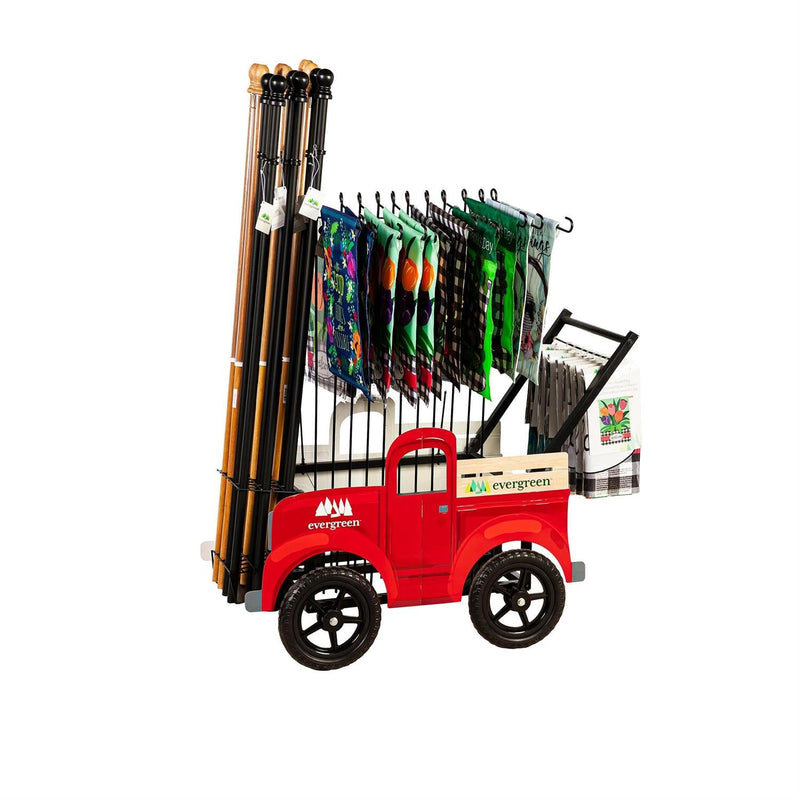 Red Truck Flag Display