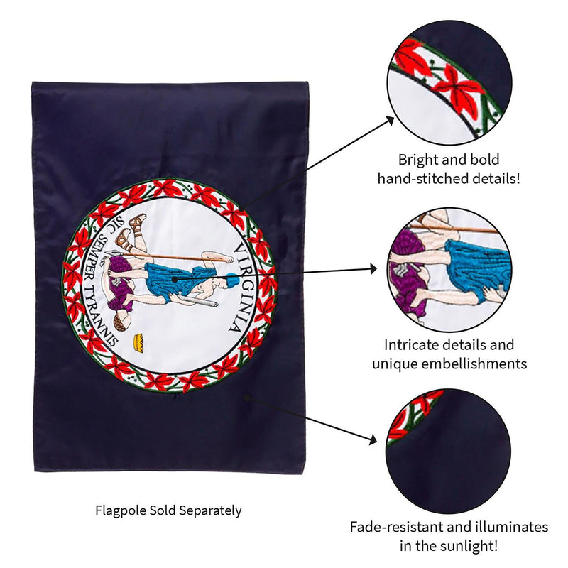 Virginia State Flag, Regular, Applique