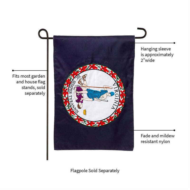 Virginia State Flag, Garden, Applique