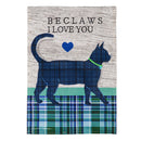 Beclaws I Love You Burlap House Flag